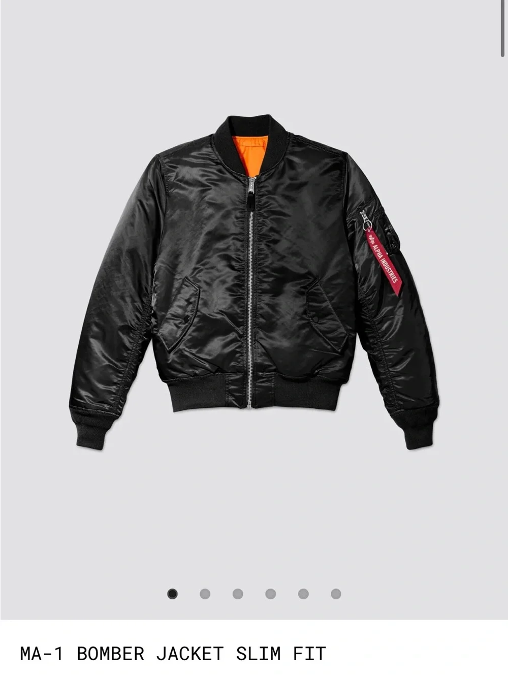 Alpha Industries MA-1 BOMBER JACKET SLIM FIT - Black
